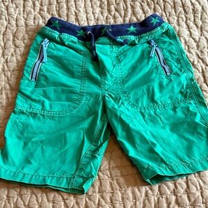Mini Boden Teal Shorts with Star Details